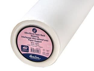 0  HN129: Appliqué Web: Ultra-Bond: Paper Backed: Iron-on: 30m x 45cm: White