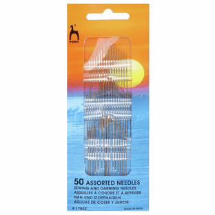 0 P17852 Gold Eye Sewing Needles: Assorted Pk50 - Pony