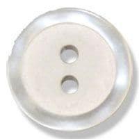 0G2175 Polyester Blouse Button - Pearl White - Choice of Size
