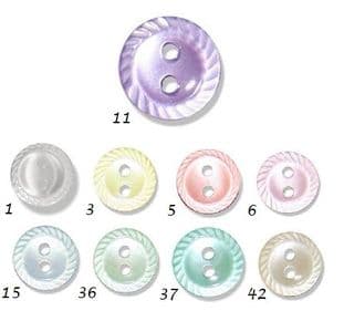 0G2178 Rope Edge Polyester Button - choice of Size & Colour