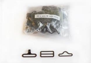 0BTC/50 Bow Tie Clip Set: Loose - 50 sets - Black or Nickel (1)