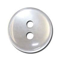 0G0796 2 Hole Shirt Button: Bulk - Pearl White - Choice of Sizes and Pack Size