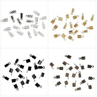 246\ Leather Crimps: Flat: 5 Packs of 20 - Full Colour Range