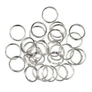 250\01 Split Rings: Silver: 7mm: 5 Packs of 30