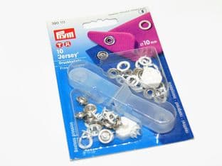 390111: White - Ring Top, 10mm -  10 Sets