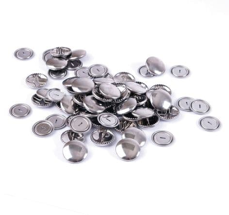 473.22 Self Cover Buttons: Metal Top - 22mm, 100 Sets