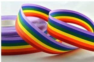 54106 - 10mm,  Gay Pride/ Rainbow Ribbon (50 Metres)