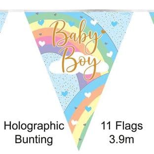 632479 Party Bunting Pastel Rainbow Boy Holographic