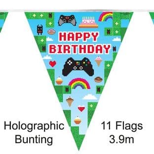 632493 Party Bunting Blox Game Birthday Holographic