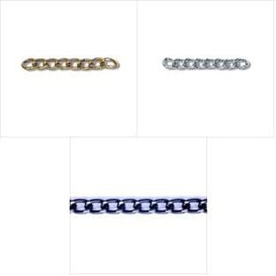 Chain: Aluminium Faceted: 5 Links/Inch: 10m x 4mm  - Full Colour Range