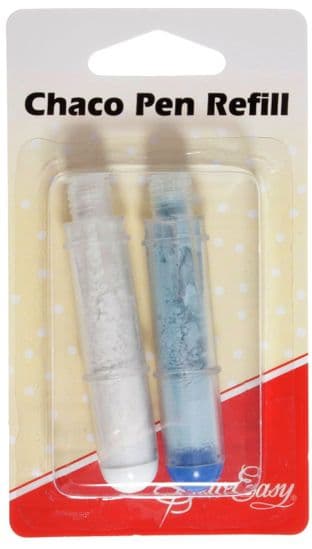 ER868.R Quilters Chaco Chalk Pen: Refill: 1 Blue, 1 White - Sew Easy