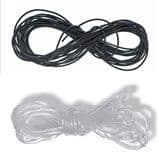 Elasticated Cord: 5 Packs of 2m x 0.5mm - Choice of Colour