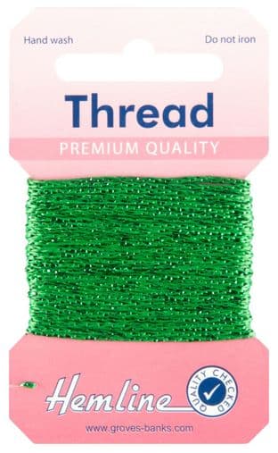 H1002\15 Glitter Thread: 10m - Emerald