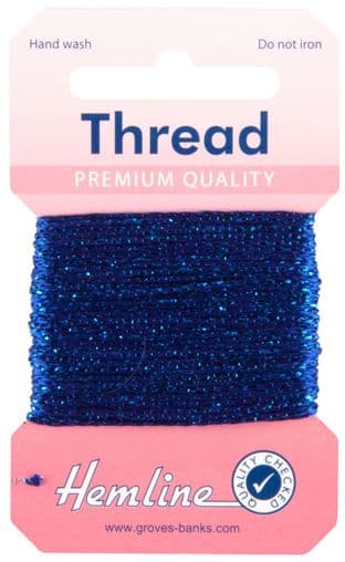 H1002\17 Glitter Thread: 10m - Royal Blue