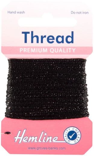 H1002\18 Glitter Thread: 10m - Black