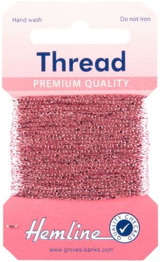 H1002\21 Glitter Thread: 10m - Pink