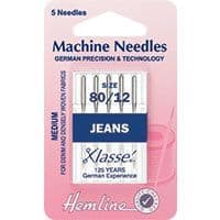 H103.80 Jeans Machine Needles: Medium 80/12