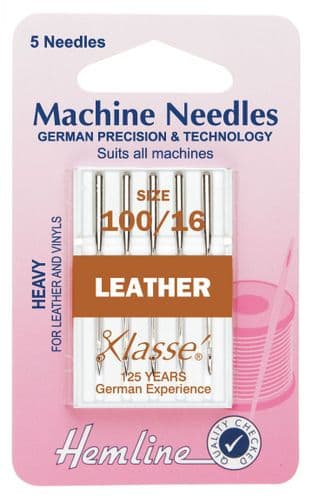 H104.100 Leather Machine Needles: Heavy 100/16