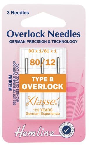 H107.B Overlock/Serger Machine Needles: Type B