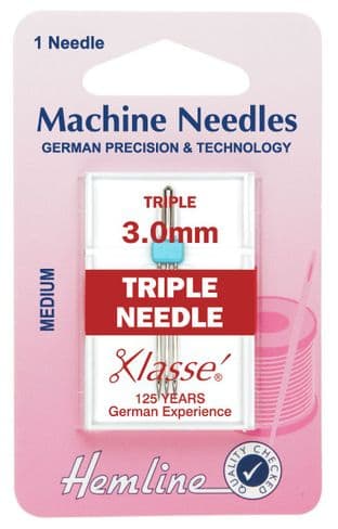 H117.30 Triple Universal Machine Needles: 80/12