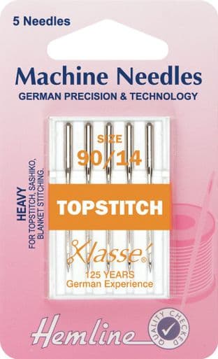 H118.90 Top-Stitch Machine Needles: 90/14