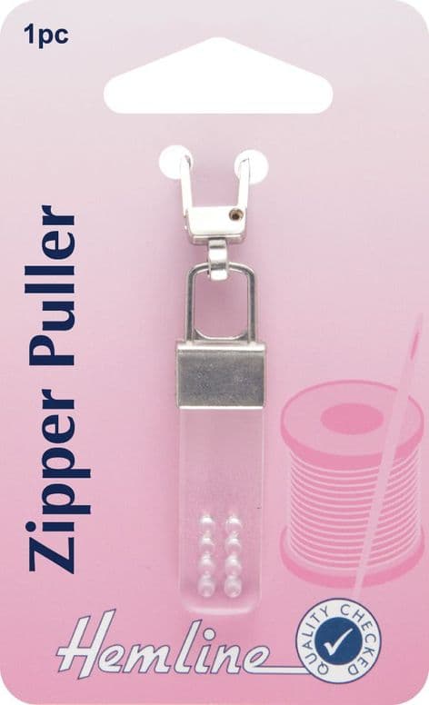 H164.02 Zipper Puller: Rectangle - Transparent