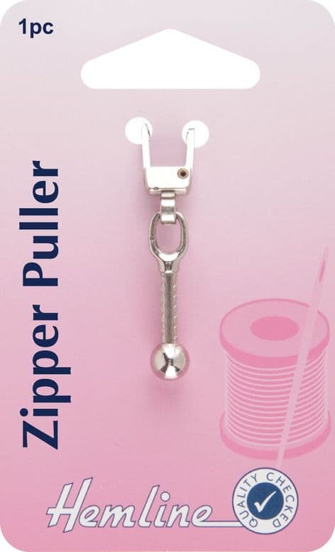 H164.04 Zipper Puller: Ball - Silver