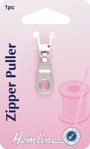 H164.06 Zipper Puller: Ring - Silver