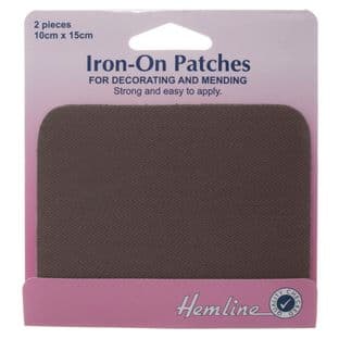 H690\DK Cotton Twill Patches: Dark Grey - 10 x 15cm