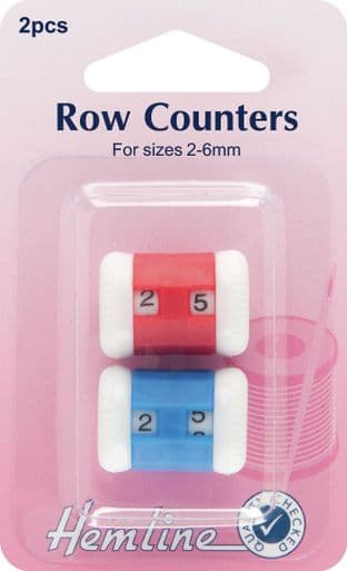 H882 Row Counters: Red/Blue - 2-6mm, 2pcs