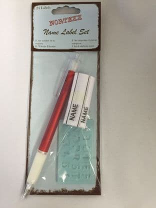 NLS1 Name Label Marker Pen, Stencil & Label Set - 10 Pack