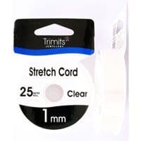 TJ019 Stretch Cord: 25m x 1mm: 1 Pack of 25m - Full Colour Range