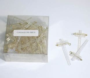 B1688 Corsage Pin Boxes: Pack of 50: Clear