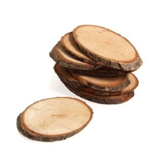 B2139BRN Wooden Tree Trunk Pieces: Pack of 9