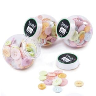 BP001 Jar of Craft Buttons: Pastels: Pack of 3
