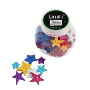 BP021 Jar of Craft Buttons: Stars: Pack of 3