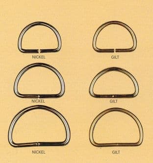 C00074 Strap D Rings: Metal : 19mm - Choice of Colour