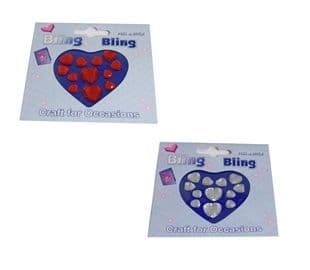 C0298 Bling Bling: Diamantes: Hearts - Full Colour Range