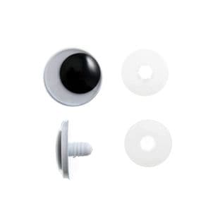CB017 Toy Eyes: Safety Googly: 12mm: Black: 6 Pack