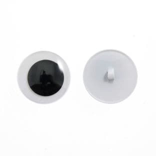CF027 Toy Eyes: Sew-On Googly: 12mm: Black