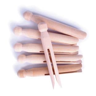 CF177 Pegs: Wooden: Dolly: Pack of 6