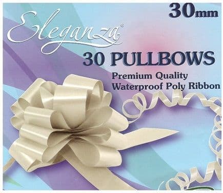 Purple 30mm Waterproof Poly Pull Bow Pack of 30 