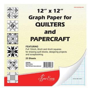 ER399 Quilters Graph Paper: 12 x 12in