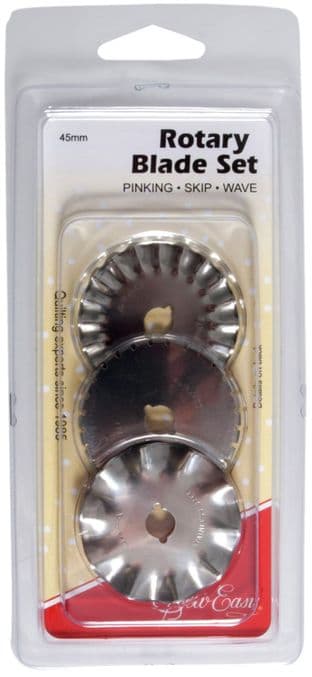 ER4100 Rotary Blade Set: Pinking, Skip and Wave Blades