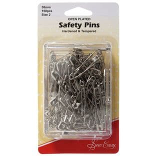 ER417.2.150 Safety Pins: Quilters: 38mm: 150 Pieces