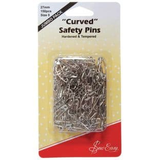 ER418.0.150 Safety Pins: Quilters: Curved: 27mm