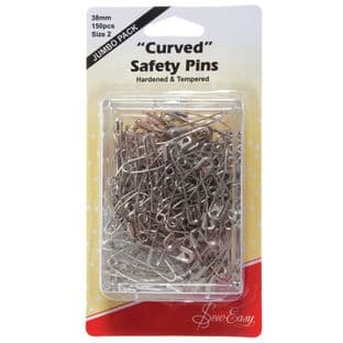 ER418.2.150 Safety Pins: Quilters: Curved: 38mm