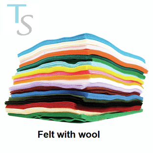 F09  Felt with wool Squares: 22 x 22cm