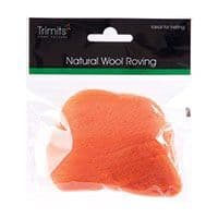 FW10.305 Natural Wool Roving: 10g : Orange