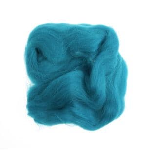 FW10.315 Natural Wool Roving: 10g : Turquoise